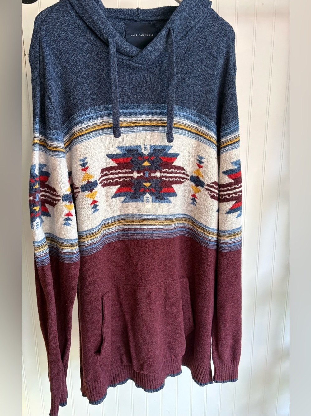 COTTON WOOL AMERICAN EAGLE XLT ✨ long sleeve hooded sweater great condition
